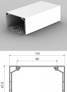 Кабелен канал 110х65мм от негорима пластмаса, бял /0107460001
